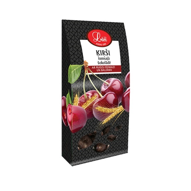 Вишни в тъмен шоколад с ръжени сухари и балсам Laci