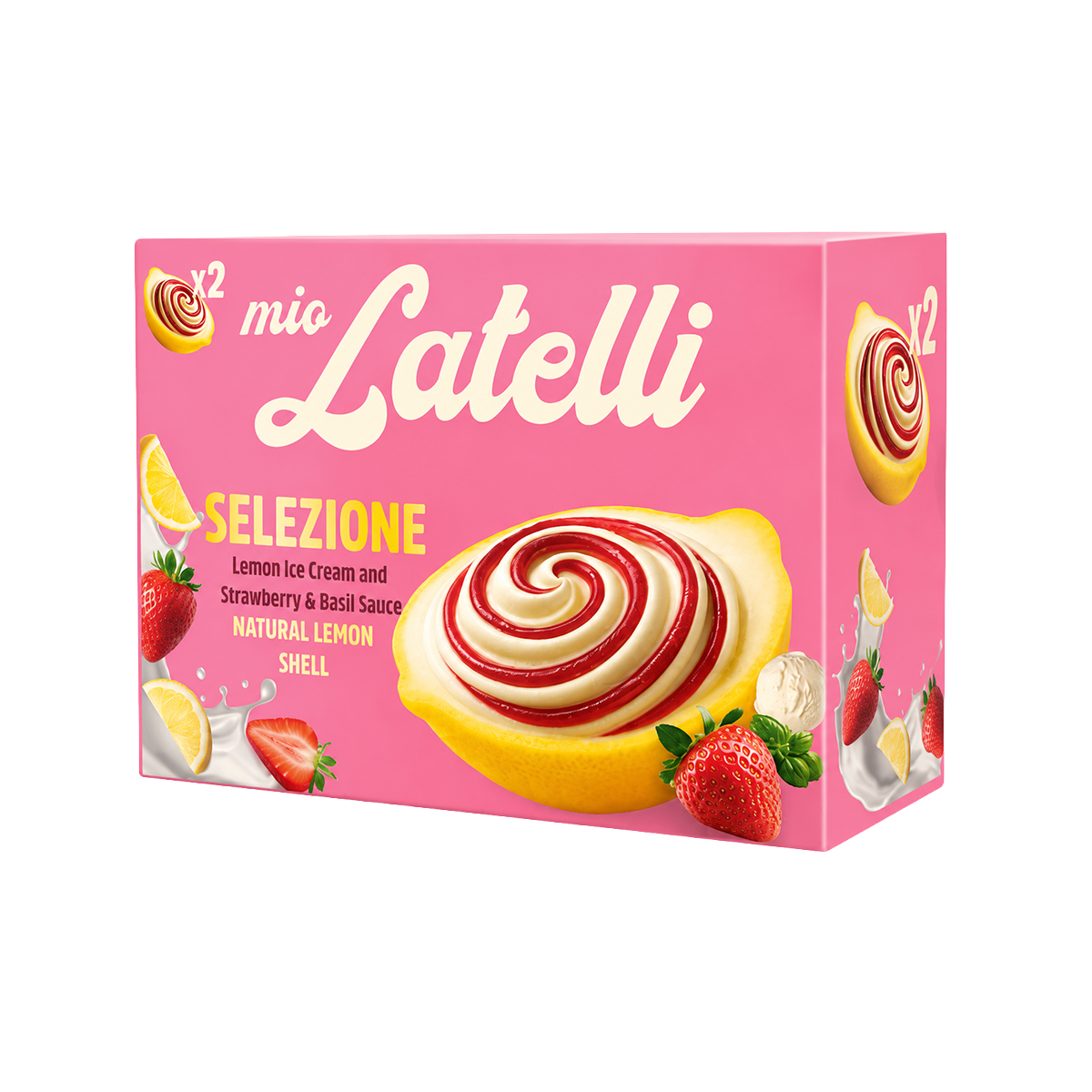Сладолед лимон и ягода MIO LATELLI