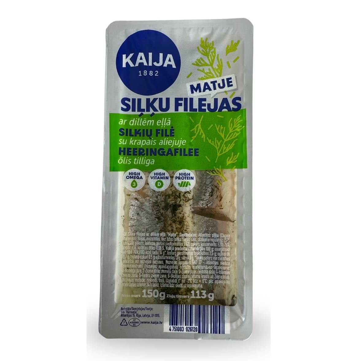 Филе от сельодка в олио с копър Kaija