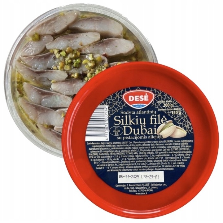 Филе от сельодка Дубай с шамфъстък Dese