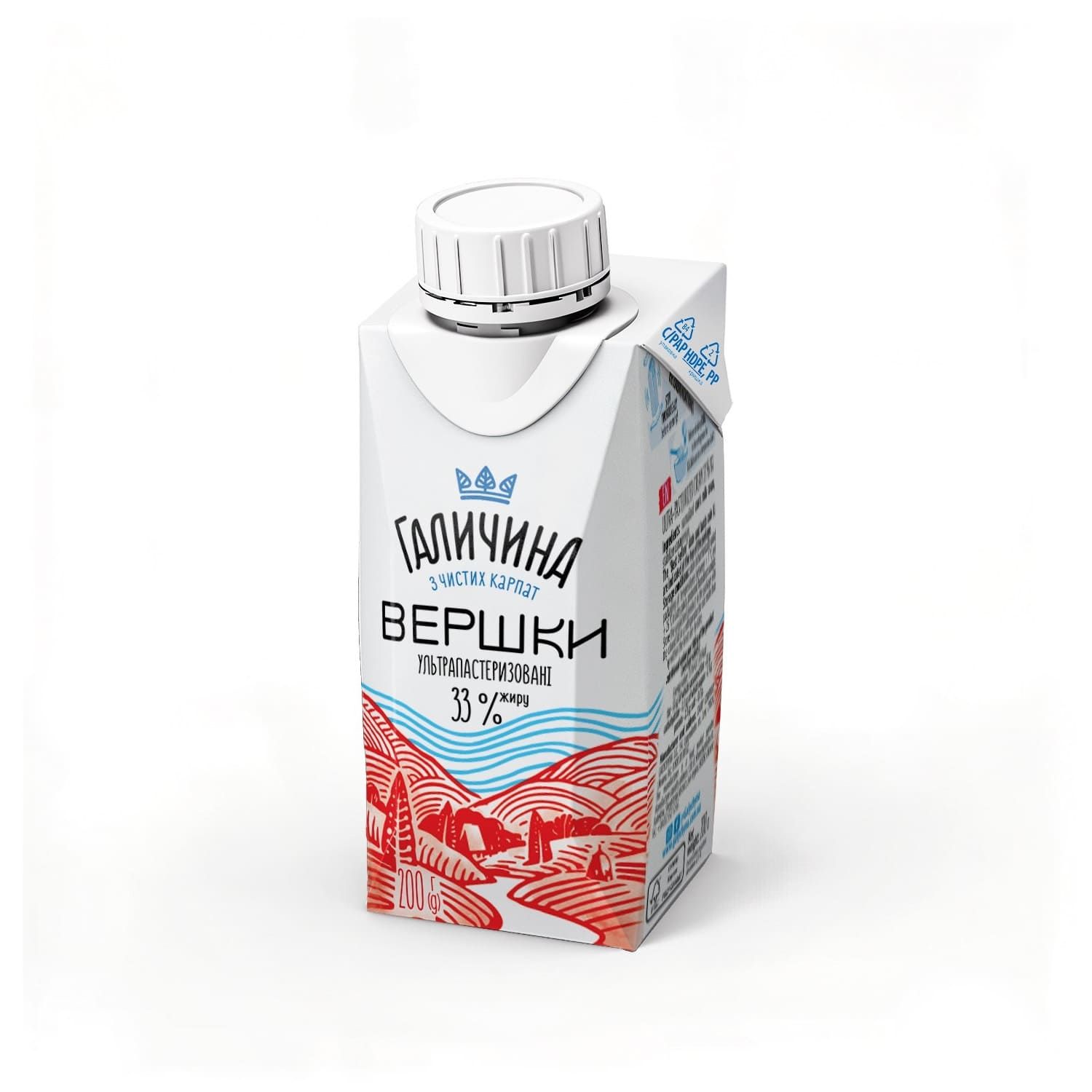 Сметана сливки 33% Галичина