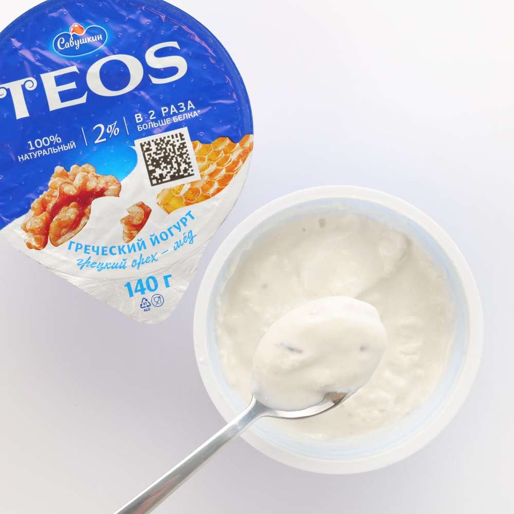 Йогурт гръцки мед и орехи 2% Теос 