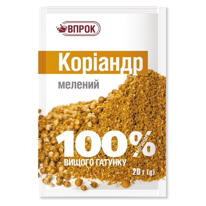 Кориандър млян Впрок