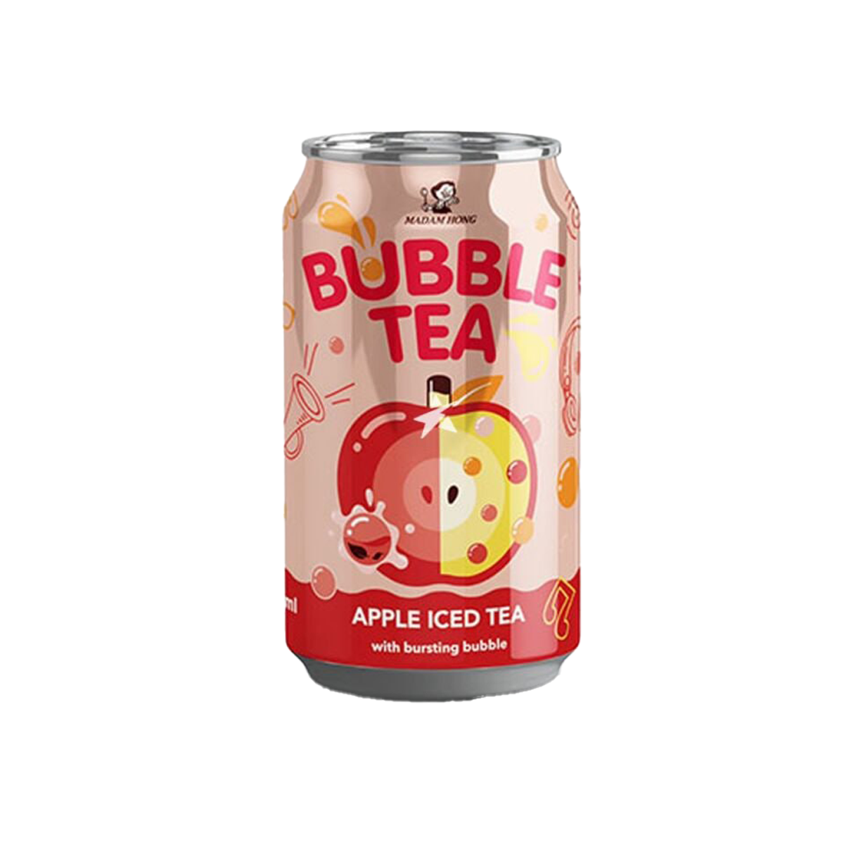 Студен чай с ябълка и пукащи топчета със захар и с подсладители „LADY BOBA Apple Iced Tea With Bursting Bubble“