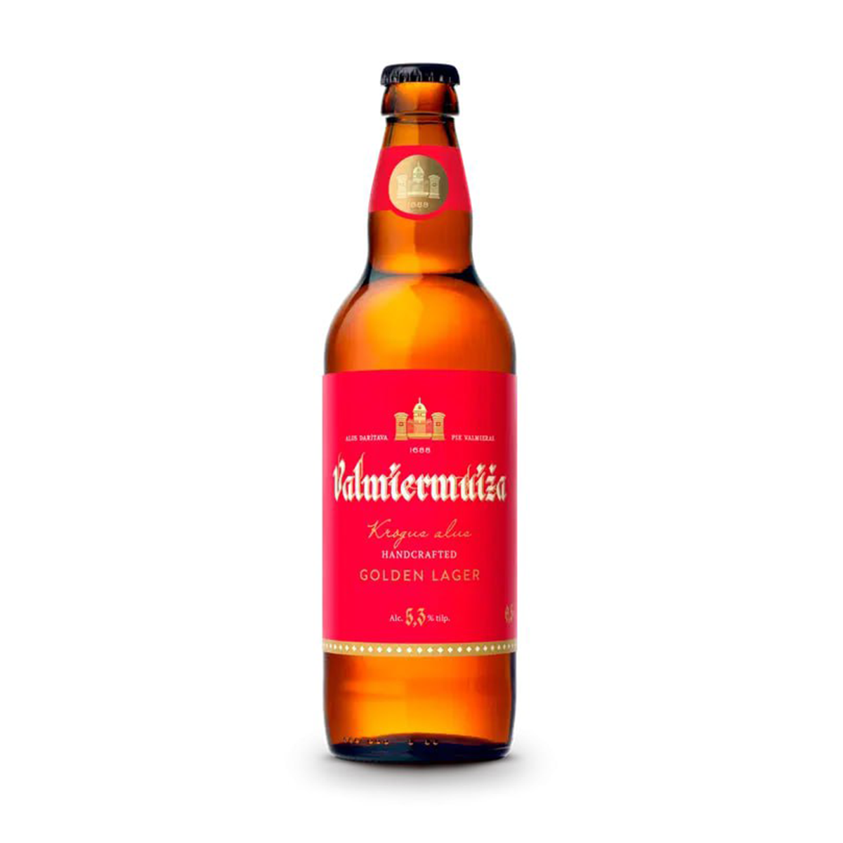 Филтрирана непастьоризирана бира „Valmiermuiža“ Golden Lager