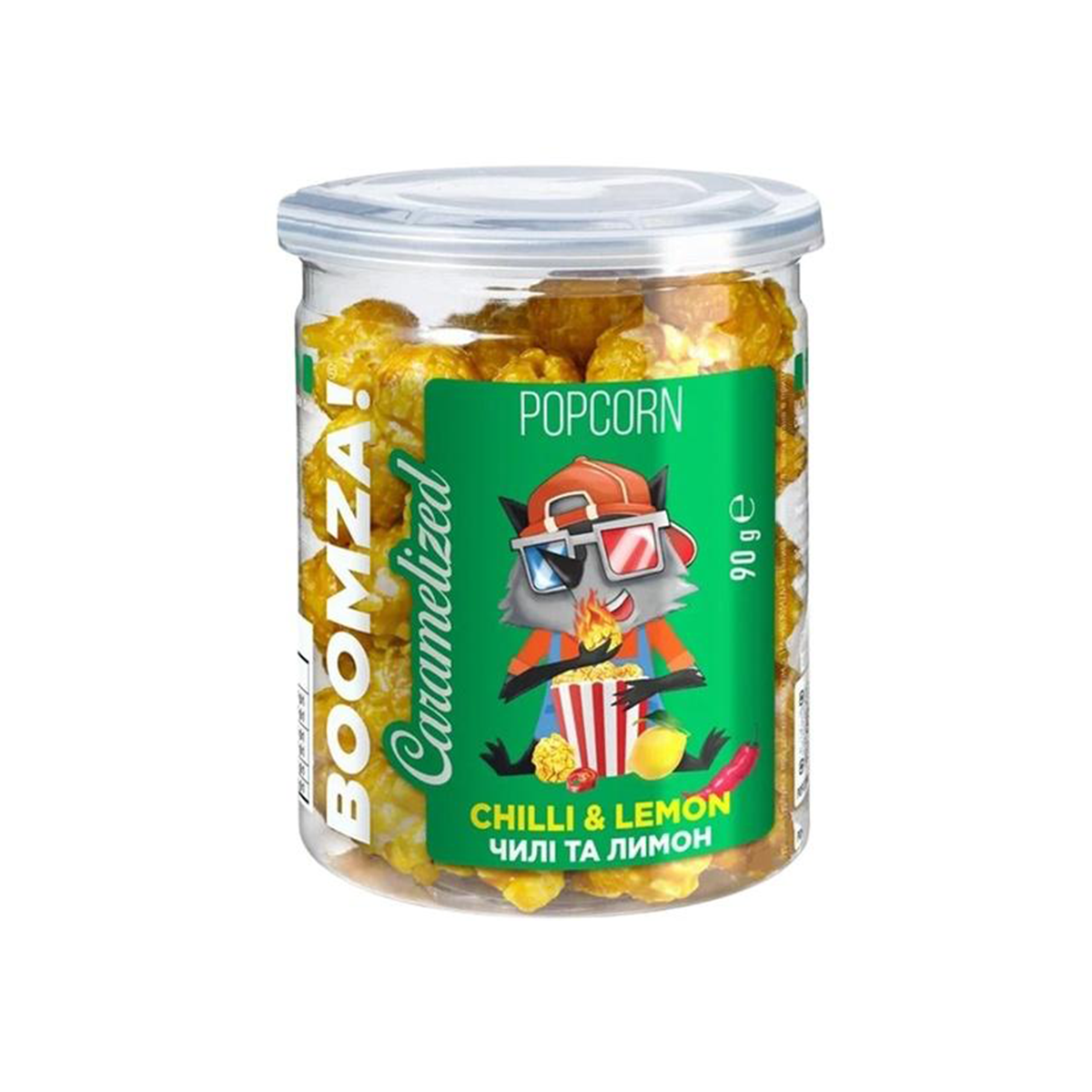 Карамелизирани пуканки с вкус на лимон и чили BOOMZA