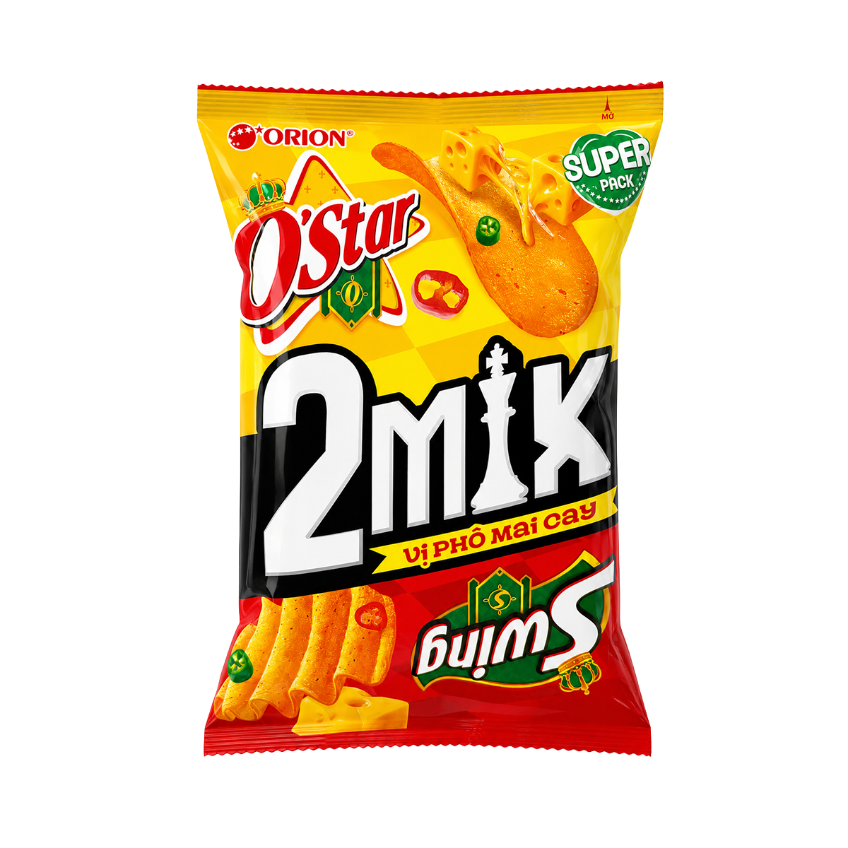 Картофен снакс 2Mix Ostar & Swing с вкус на пикантно сирене