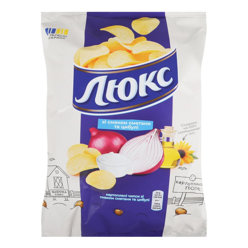 Чипс вкус на сметана и лук Люкс