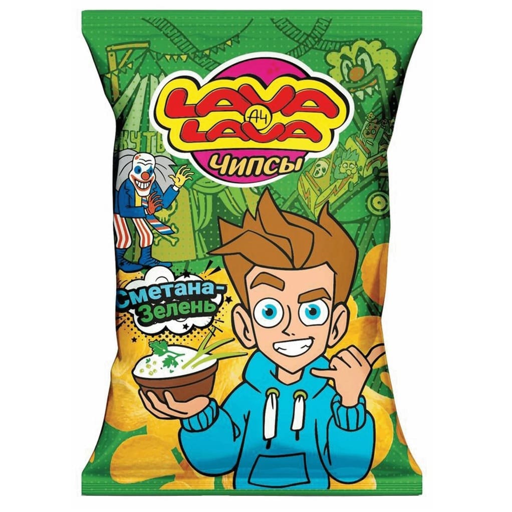 Чипс вкус сметана и билки LAVA LAVA