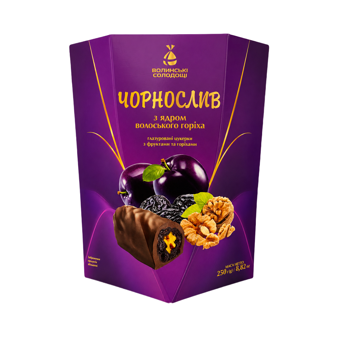 Бонбони с глазура cини сливи с орех