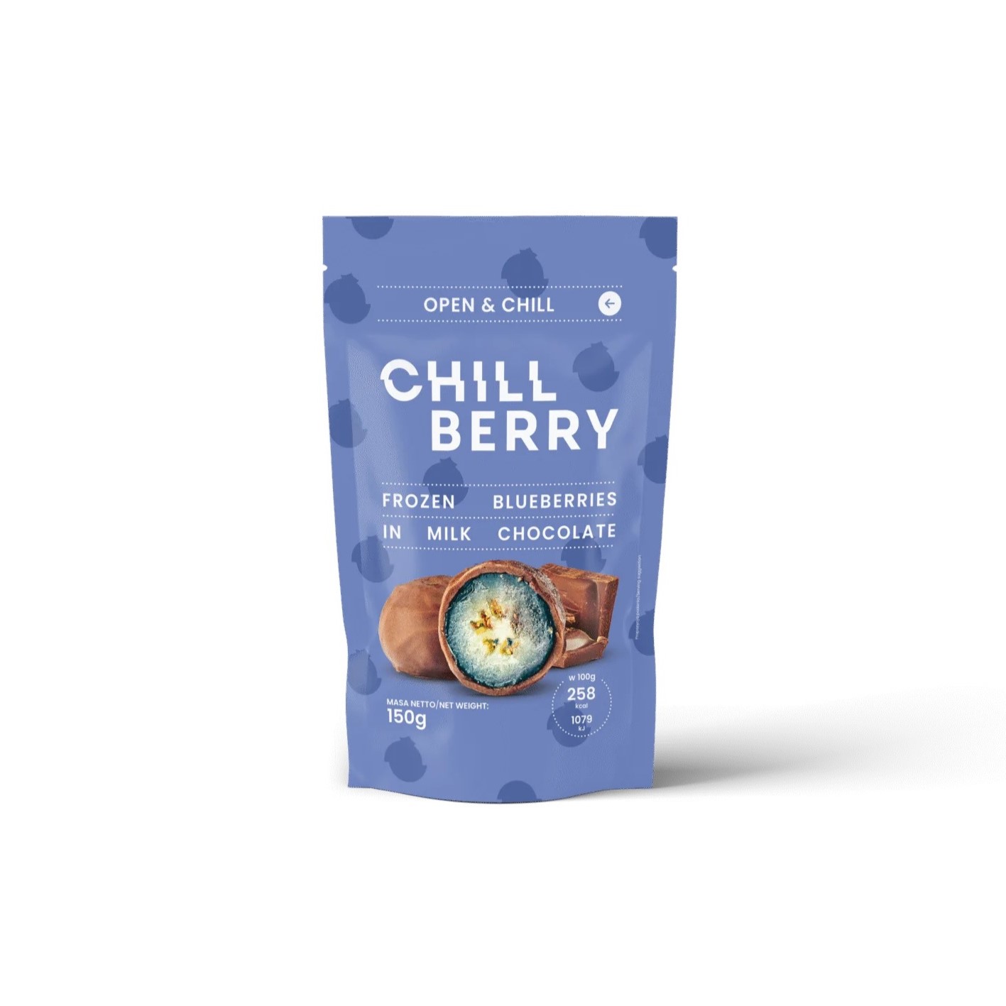 Сини боровинки в млечен шоколад Chilberry