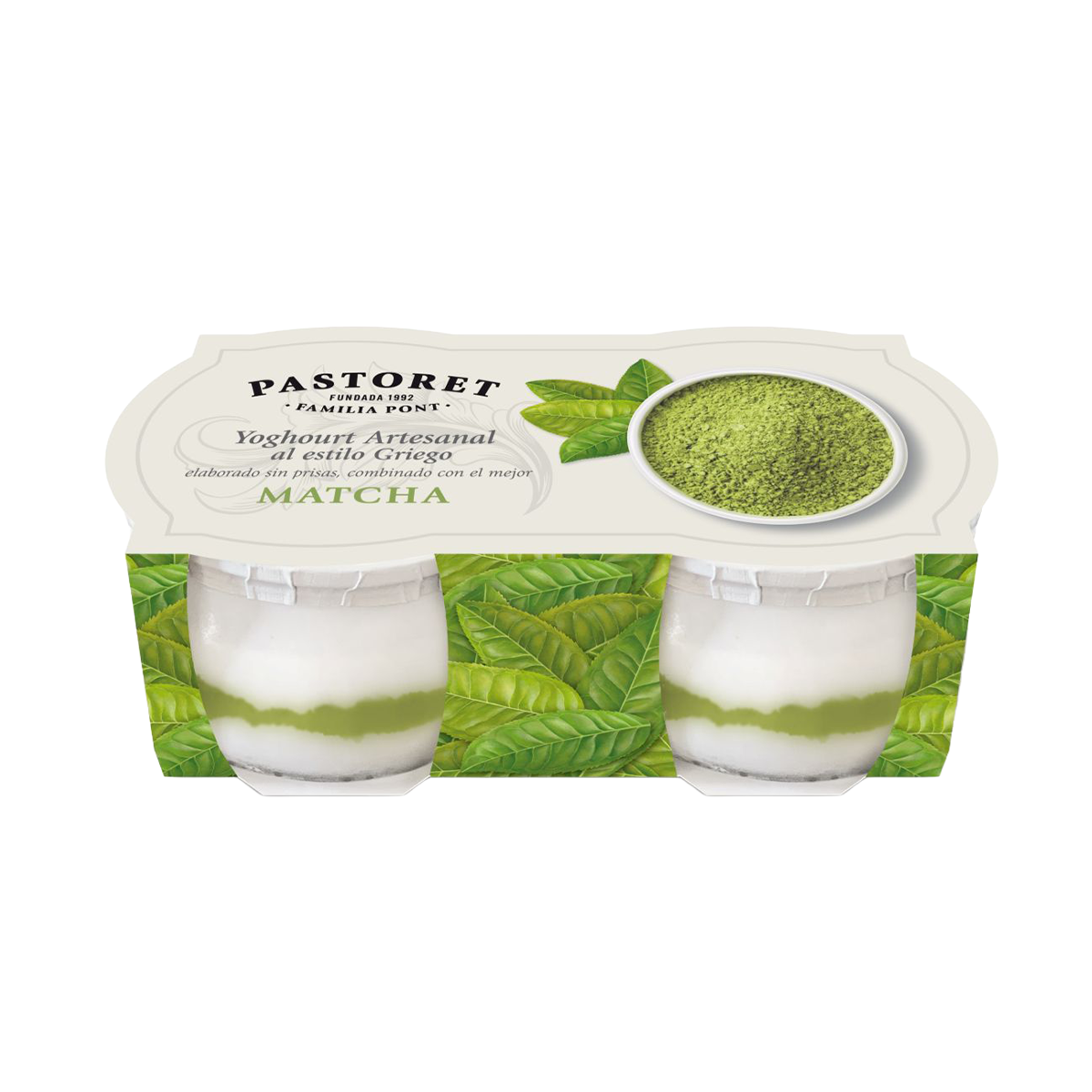 Йогурт гречески с матча 2*135гр PASTORETO